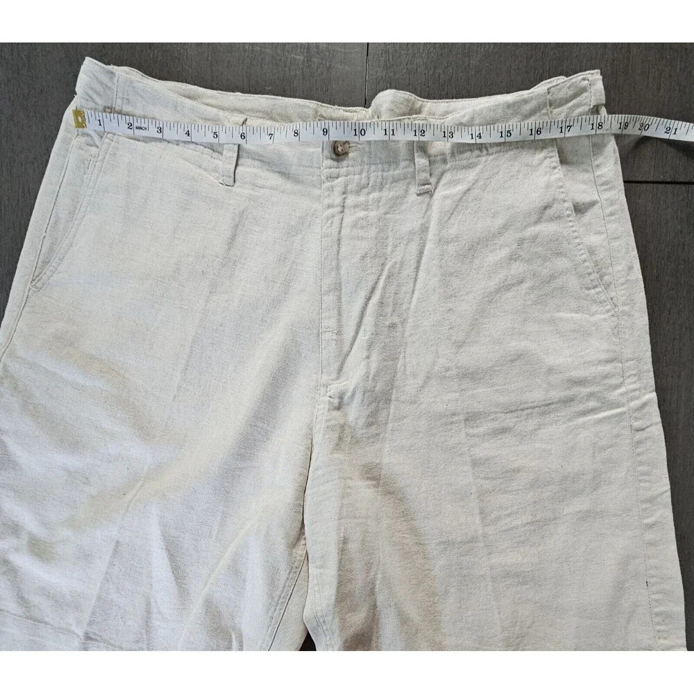 Geoffrey Beene Men's Linen Blend Chino 5 Pocket Walking Shorts Sz 36 10" Inseam - Picture 5 of 9